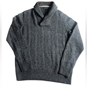 Banana republic men’s lambs wool blend pull over sweater heather gray size L